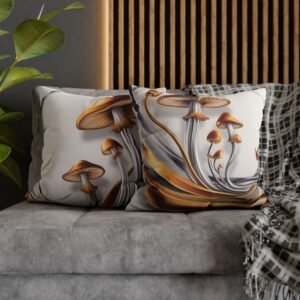 Boho Mushroom Pillowcase – Mystical Nature Decor